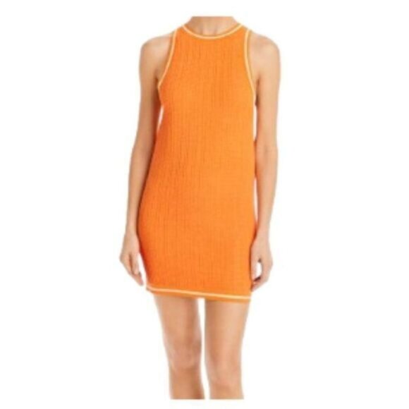 PQ Logan Swim Orange Metallic Textured Swim Coverup Dress XS/S NWT - Picture 3 of 4
